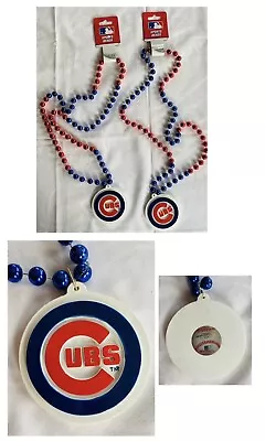 CHICAGO CUBS Medallion Beads Mardi Gras Style Red Blue White 2-Piece Set • $18.88