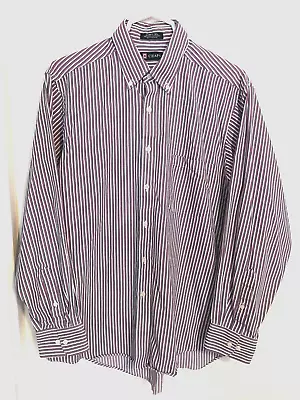 Chaps Mens Shirt 16-16.5 34/35 Classic Fit Twill Wrinkle Free Striped Button • $12.50