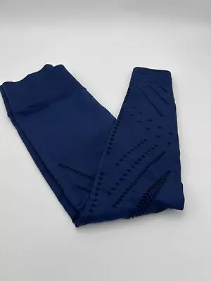 Victoria Secret Sport 7/8 Leggings Seamless Laser Cut Blue Medium • $16.99