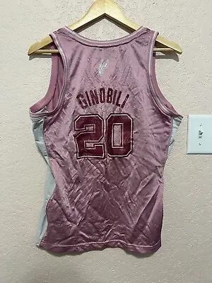 Women’s Adidas San Antonio Spurs Manu Ginobili Pink Basketball Jersey XL. X3 • $19
