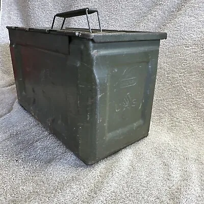 WW2 US Army Military Field Gear Ammo 50 Cal Ammunition Chest Box Can  ARTCRAFT • $44.99