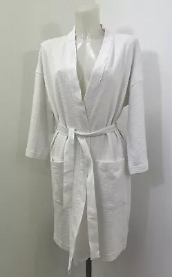 Ex Marks & Spencer Ladies Pure Cotton Waffle Dressing Gown In 5 Colours XS-XL • £17.99