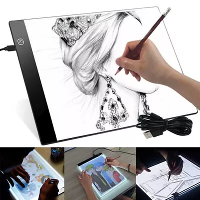 £9.99 • Buy A4 Adjustable LED Light Box Tracing Drawing Board Art Design Pad Copy Lightbox