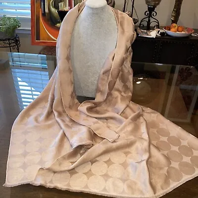 $250 • Buy Bajra HUGE Pashmina Scarf Handwoven Nepal Oversized Rectangular Camel Beige Silk