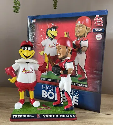 $185 • Buy YADIER MOLINA & FREDBIRD St. Louis Cardinals “Mascot High Five” Bobblehead NIB!