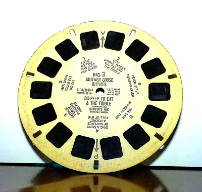 Sawyer's Vintage View-master Reel - Mother Goose Rhymes  Bo-peep To Cat & Fiddle • $2.99