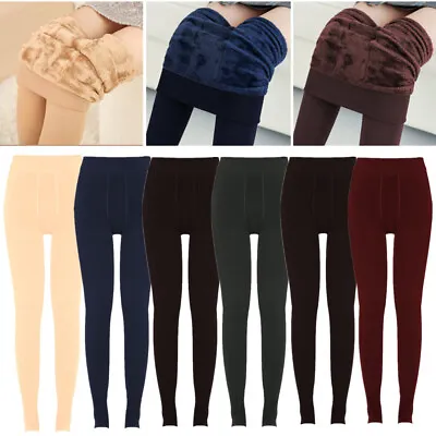 £7.35 • Buy Ladies Women Thick Winter Thermal Leggings Fleece Lined Warm Leggings NEW