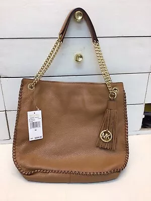 MICHAEL KORS Whipped Chelsea Leather Shoulder Bag Purse Handbag Acorn New • $50