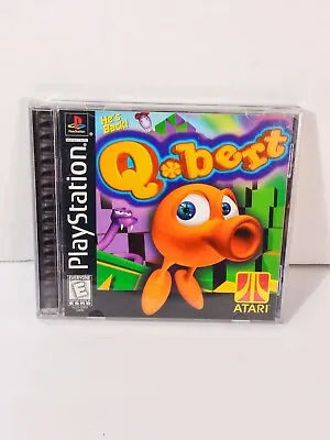 Qbert For PS1 (Sony PlayStation 1 1999) Complete Black Label Tested • $10.99