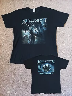 Megadeth 2015 Dystopia Tour T-Shirt - Size L - Heavy Thrash Metal - Metallica • £14.99