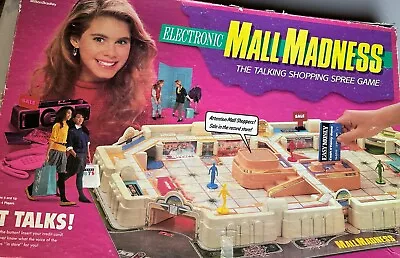 Vintage 1989 Milton Bradley Electronic MALL MADNESS Board Game COMPLETE & WORKS • $50