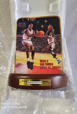 2001 NBA Michael Jordan Bradford Exchange UD Mid-Air Switch Bulls Plate • $49.99