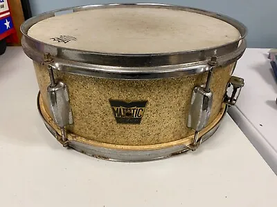 Vintage Majestic Snare  Drum Sparkle Gold Japan 1960's • $75