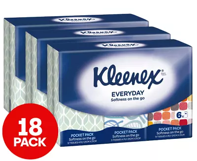 3 X Kleenex Pocket Facial Tissues 6pk • $15