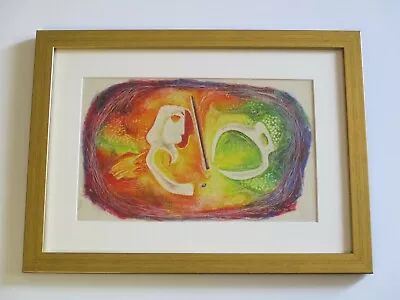   Drawing Vintage 1950's Abstract Surrealist Expressionist Cubist Cubism Mod • $375