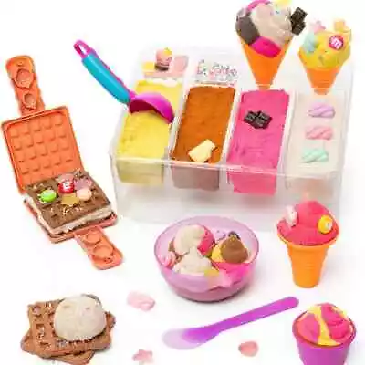 Kid's KipiPol Ice Cream Shop Play Toy Moon Sand Box - Pretend Sensory Play - 3+ • $18