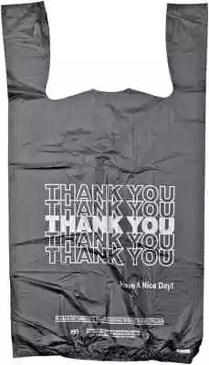 New Large 21 X 6.5 X 11.5  Thank You  T-Shirt Plastic Grocery Shopping Bags-1000 • $25.99