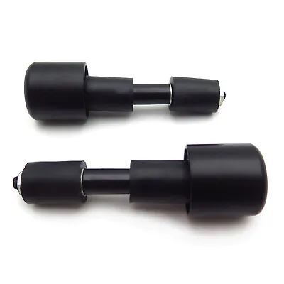 Black 2x 22mm Motorcycle Anti Vibration Handle Bar End Plug Grip Ends Caps • $9.99