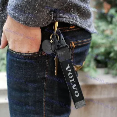 Universal Keychain Metal Key Ring Hook Strap Lanyard Nylon For VOLVO BRAND NEW • $6.99