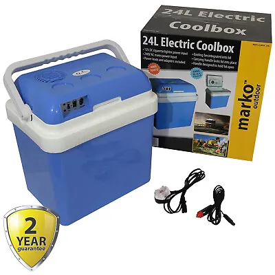 Electric Coolbox 24L Cold Or Hot Cool Box Portable Car Van Home 12V DC & 240V AC • £999