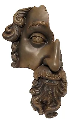 Marcus Aurelius Roman Emperor Face Fragment Wall Sculpture Louvre Museum Replica • $80.96