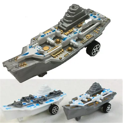 Plastic Educational Pull Back Military Model Aircraft Carrier Kids Gift Toys ~yq • $15.17