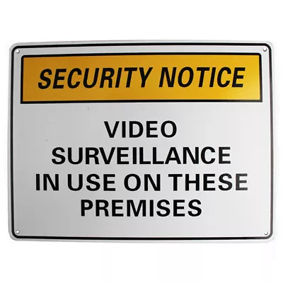 2x Warning Security Notice Sign Video Surveillance In Use 200x300mm Metal CCTV • $20.14