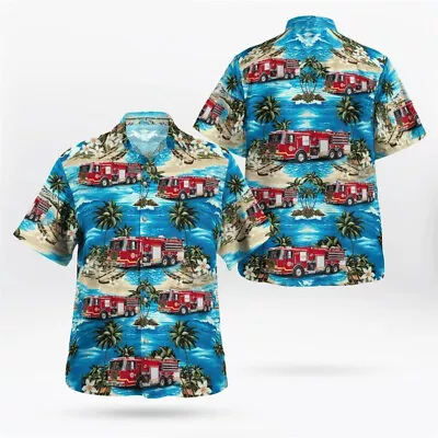 Alpha NJ Alpha Volunteer Fire Station 82 Hawaiian Shirt Gift For Dad Fireman • $34.99