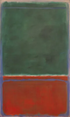 High Quality Handmade Oil Paint Reproduce Green And Maroon By Mark Rothko MR019 • $79