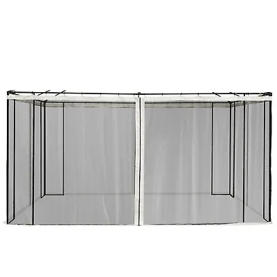 Outsunny 352 X 207cm Universal Replacement Gazebo Mesh Netting Screen Walls • £39.99