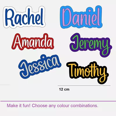 $6.80 • Buy 1 PERSONALISED NAME STICKER For Water Bottle Lunch Box School Book Tag Bag Label