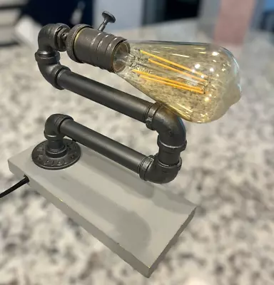 Vintage Industrial Design Edison Bulb Unique Handmade Lamp Mercantile Design • $37.79