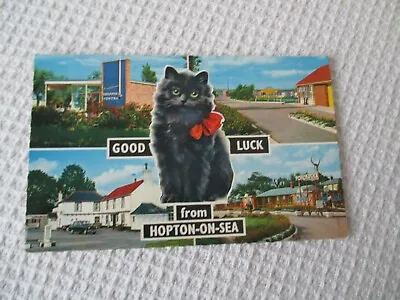 Vintage Multi View Colour Postcard   Good Luck From Hopton-on-sea   . • £1.99