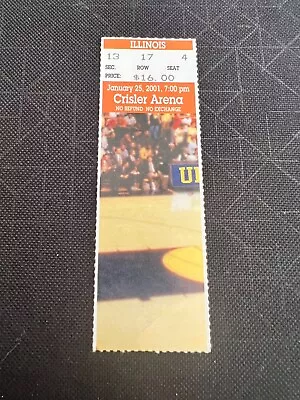 2001 Illinois Fighting Illini At Michigan Wolverines Basketball Ticket Stub • $10