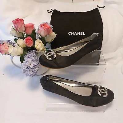 CHANEL  Evening Ballet Style Shoes 40 • £225