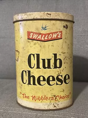 Vintage Swallow's Club Cheese  The Nibblers Choice  Empty Tin As Shown • $59