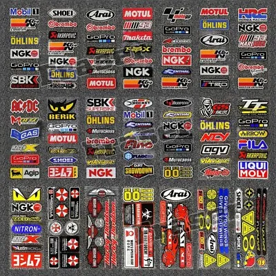 Motorcycle Side Panel Reflective Decal MOTOGP Sponsor Stickers Racing Car Vinyl • $8.62