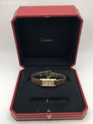 Vintage Women's Cartier Tank Allongee 18K Gold Watch Serial 017638SM Jewelry • $2025