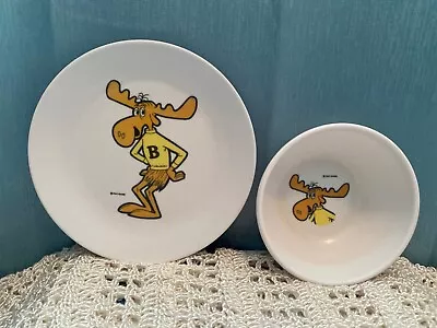 Vintage Melmac BUllwinkle Plate And Bowl Arrowhead Envoy 710 1960's • $18.95