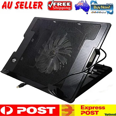 Laptop Cooling Fan Notebook Cooler Stand USB Fan Pad With USB Hub Adjustable Fit • $22.99