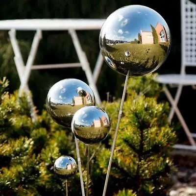 Mirror Sphere Hollow Ball Large Steel Home Garden Ornament Decor NICE • £1.30