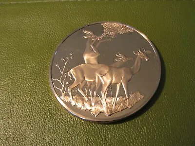 East African Wild Life Society Gerenuks Franklin Mint Bronze Medal • $19.99