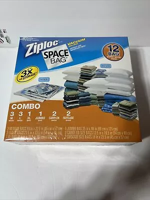 Ziploc Space Bag Combo 12 Bag Value Pack Vacuum Seal - Air & Water Tight Storage • $22.99