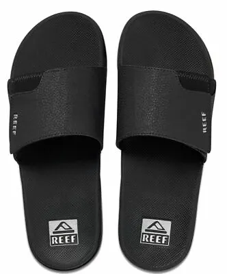 Reef Fanning SLIDE BLACK Mens Thongs Flip Flops Bottle Opener SIze 8 To 14 Comfy • $109.99