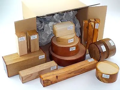 Woodturning Blanks Gift Selection Pack. Box Of Mixed Sizes And Species. 45 • £55