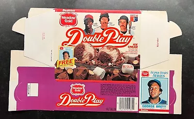 1986 Meadow Gold Milk Double Play Ice Cream Complete Box George Brett #5 • $20