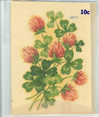 Vintage Meyercord Decal Clover Flowers #889-C 1/sheet 1940s • $9
