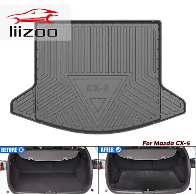 Rear Cargo Liner For 2017-2024 Mazda CX-5 TPE Black Trunk Floor Mat Accessories • $49.98