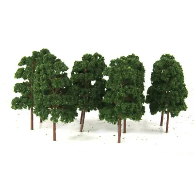 10pcs Model Trees Deep Green 1:75 Gauge For HO Scale Layout Diorama Scenery • £9.40