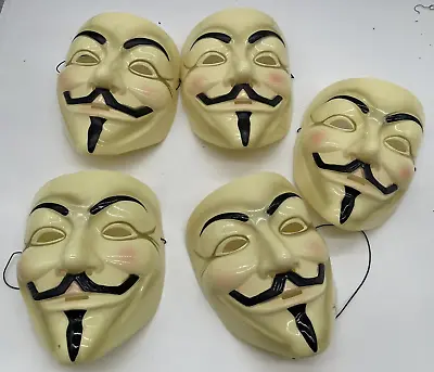 V For Vendetta Mask Guy 5pc Fawkes Anonymous Sit-in Cosplay Costume Anarchy Mask • $35